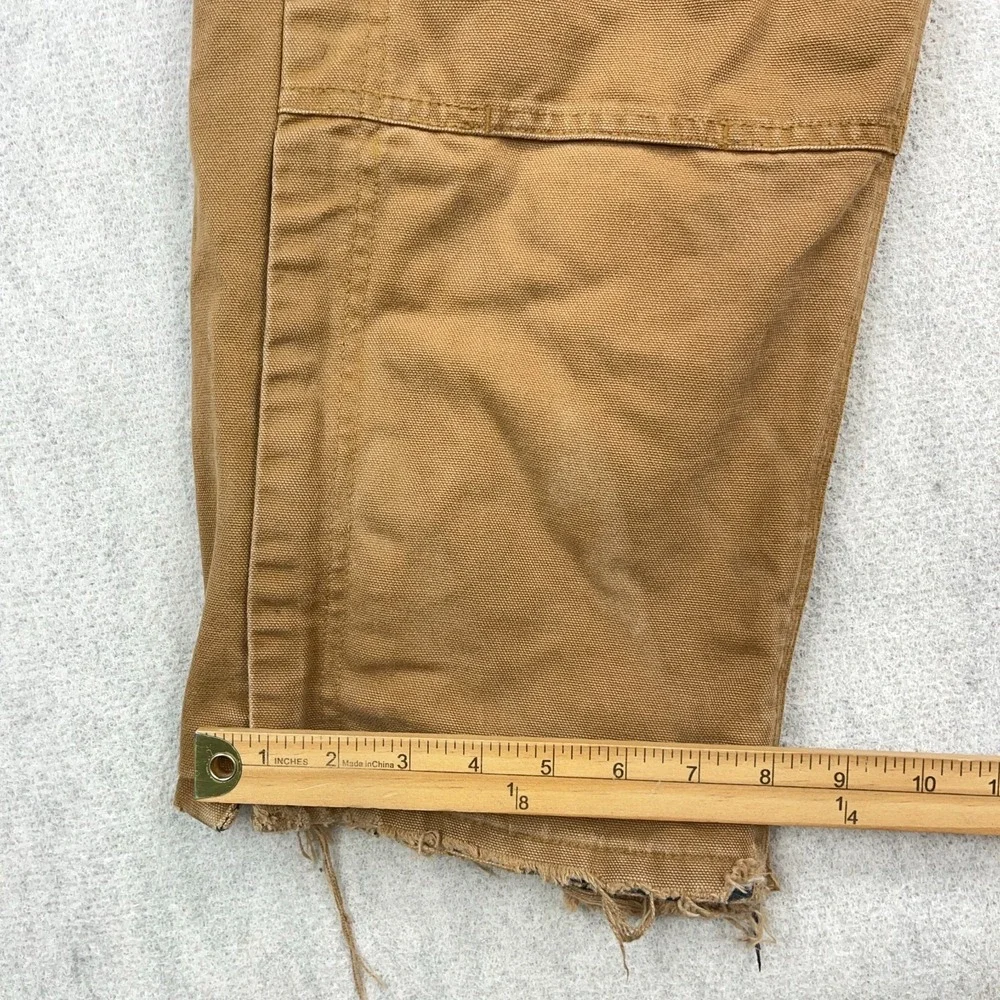Carhartt  Bibs Youth‎ 10 Insulated Overalls Duck Tan Canvas Double Knee 30x22